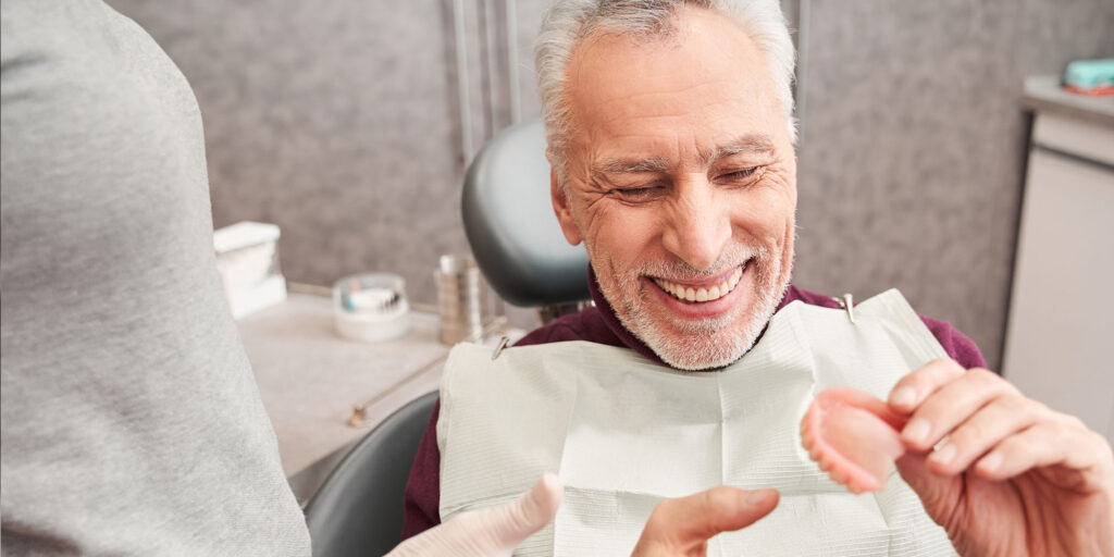 main looking at denture full arch
