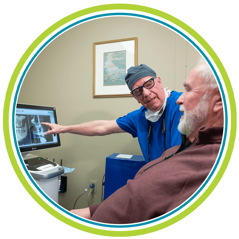 dr beard showing scan