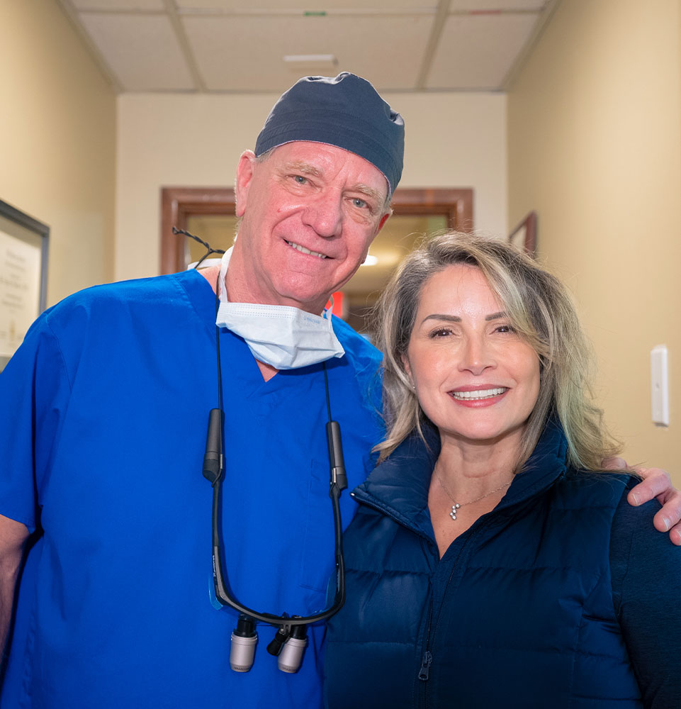dr beard with blue jacket