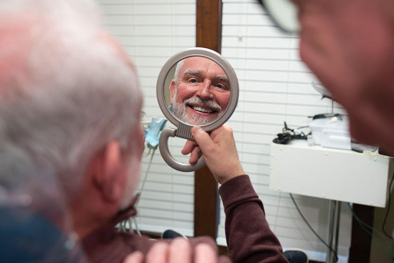 man with his final teeth